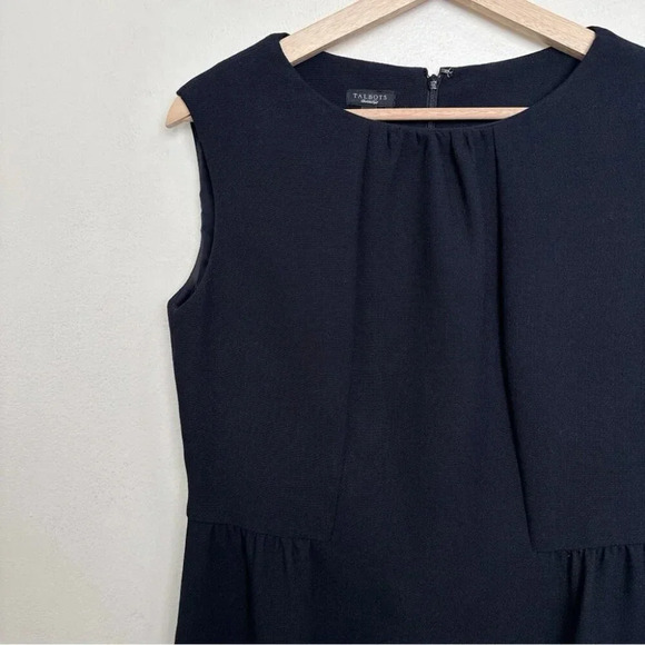 Talbots Womens 12 Cocktail Sleeveless  Sheath Dress Black Color - Picture 5 of 13
